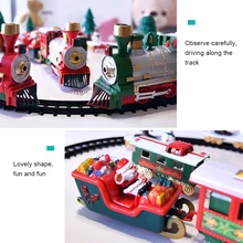 2022 Electric Track Christmas Train Toy Set Creative Home Decoration Track Frame To Build Christmas Tree Train Gift For Children