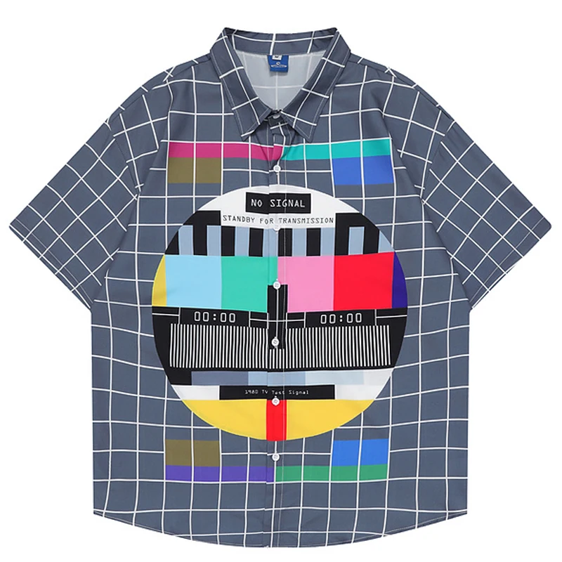 Men Oversize Hawaii Casual Short Sleeve Tropica Shirt Tops 2022 SS Unisex Retro Harajuku No Signal Sign Print Couple Shirts
Men Oversize Hawaii Casual Short Sleeve Tropica Shirt Tops 2022 SS Unisex Retro Harajuku No Signal Sign Print Couple Shirts