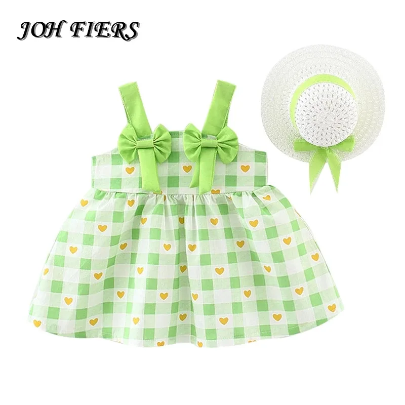 2Piece Summer Outfit Toddler Girl Clothes Fashion Plaid Beach Casual Sleeveless Baby Princess Dress+Sunhat Kids Dresses GV010
2Piece Summer Outfit Toddler Girl Clothes Fashion Plaid Beach Casual Sleeveless Baby Princess Dress+Sunhat Kids Dresses GV010