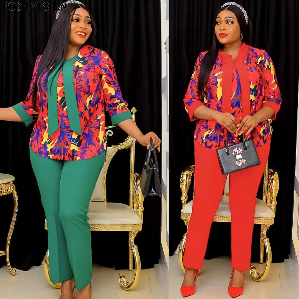 Two Piece Set Women Tracksuit Summer Clothes African Dresses for Women Casual Party Long Sleeve Tops Wide Leg Pants Suit Outfits
Two Piece Set Women Tracksuit Summer Clothes African Dresses for Women Casual Party Long Sleeve Tops Wide Leg Pants Suit Outfits