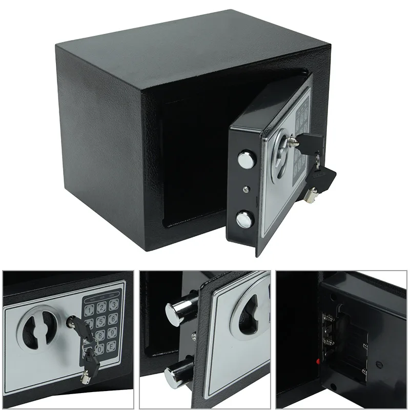 Mini Steel Safes Money Bank Small Household Password Key Safety Security Box Keep Cash Jewelry Document Digital Safe Box
Mini Steel Safes Money Bank Small Household Password Key Safety Security Box Keep Cash Jewelry Document Digital Safe Box