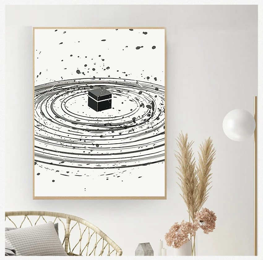 Canvas Painting Muslim Poster Black White Traditional art Picture Home Decor Kabah Illustration Abstract Print Islamic Wall Art
Canvas Painting Muslim Poster Black White Traditional art Picture Home Decor Kabah Illustration Abstract Print Islamic Wall Art