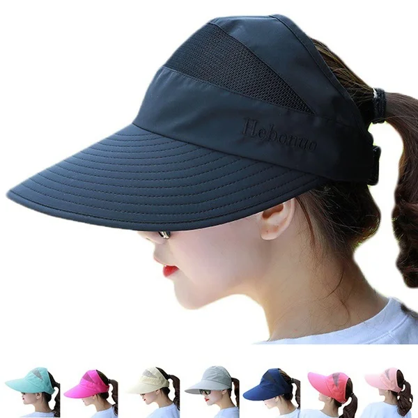 Fashion Women Sun Visor Hats Large Brim Hats Empty Top Hat UV Protection Caps Summer Breathable Sunhat
Fashion Women Sun Visor Hats Large Brim Hats Empty Top Hat UV Protection Caps Summer Breathable Sunhat