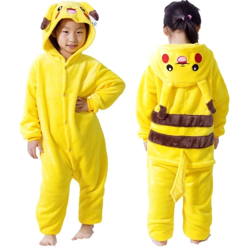 Anime Pokemon Pikachu Plush Flannel Pajamas One-piece Suit Long-sleeved Winter Soft Warm Home Clothes Hat Children Gifts
Anime Pokemon Pikachu Plush Flannel Pajamas One-piece Suit Long-sleeved Winter Soft Warm Home Clothes Hat Children Gifts