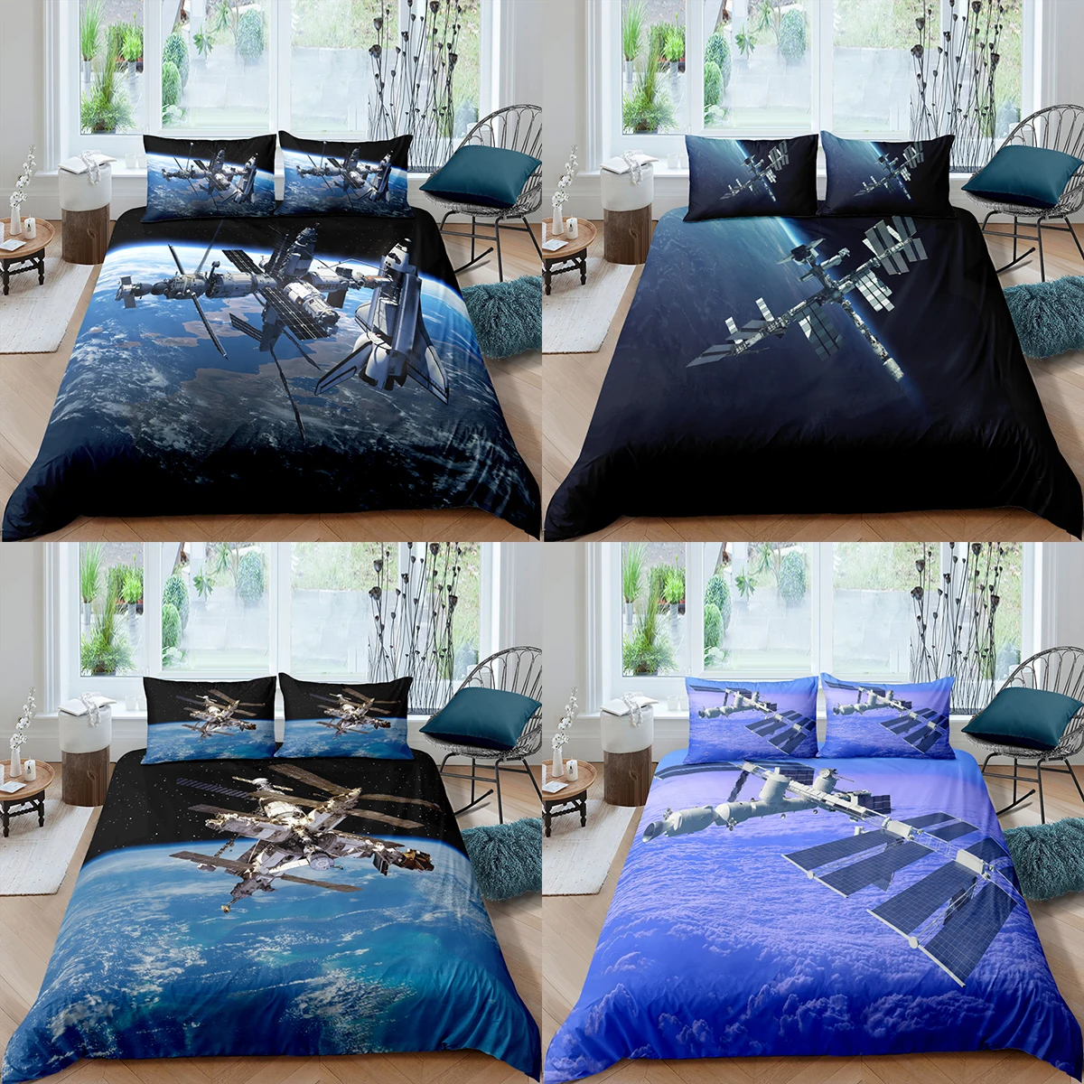 Home Textiles Luxury 3D Space Station Duvet Cover Set Pillowcase Spaceship Bedding Set Queen and King Size Comforter Bedding Set
Home Textiles Luxury 3D Space Station Duvet Cover Set Pillowcase Spaceship Bedding Set Queen and King Size Comforter Bedding Set