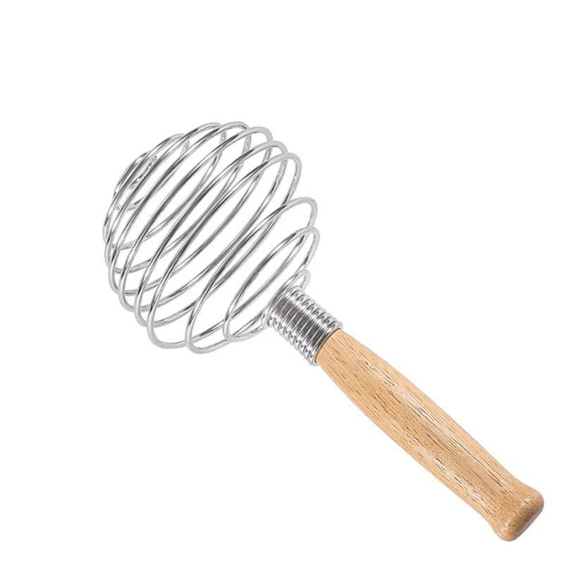 Rose Gold Whisk Stainless Steel Ball Spring Whisk Wooden Handle Spiral Whisk Hand-held Butter Egg Mixer Kitchen Baking Tools
Rose Gold Whisk Stainless Steel Ball Spring Whisk Wooden Handle Spiral Whisk Hand-held Butter Egg Mixer Kitchen Baking Tools