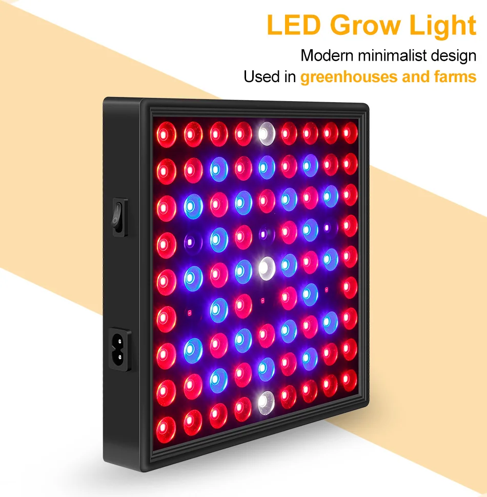 LED Grow Light 50W Indoor Phytolampy Plant Seeds Lamp Full Spectrum LED Panel Greenhouse Hydroponics Bulb 81leds with Adapter
LED Grow Light 50W Indoor Phytolampy Plant Seeds Lamp Full Spectrum LED Panel Greenhouse Hydroponics Bulb 81leds with Adapter