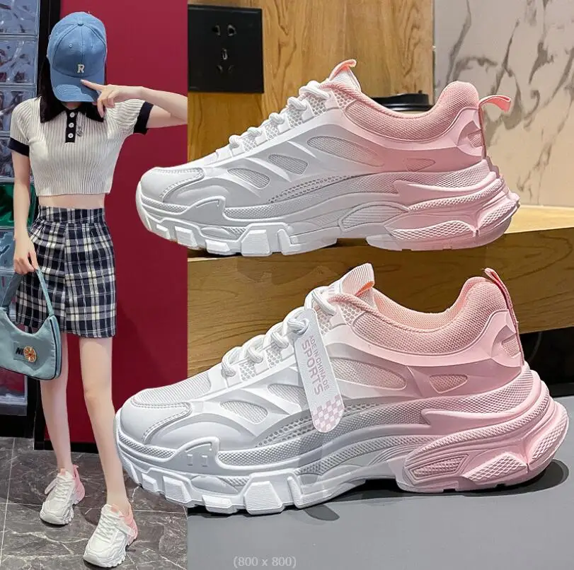 Shoes sandalias mujer verano 2022 New Breathable mesh women sneakers Female student Casual thick soled shoes zapatillas mujer 
Shoes sandalias mujer verano 2022 New Breathable mesh women sneakers Female student Casual thick soled shoes zapatillas mujer