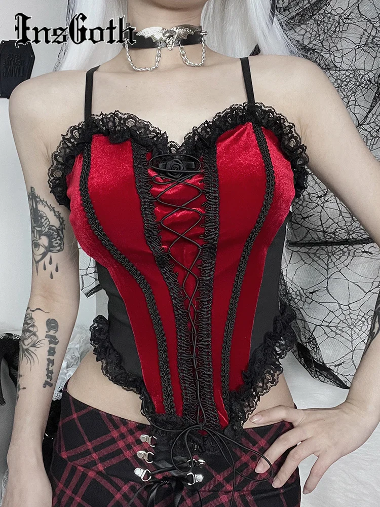 Женский корсет на бретелях InsGoth, готический топ-майка с V-образным вырезом, пикантный топ на бретелях-спагетти с открытой спиной, Красный вин...
Женский корсет на бретелях InsGoth, готический топ-майка с V-образным вырезом, пикантный топ на бретелях-спагетти с открытой спиной, Красный вин...