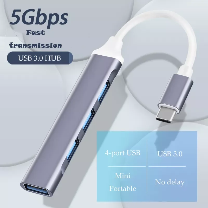 USB Hub High Speed 4Port USB 3.0 Hub type c Splitter 5Gbps For PC Computer Accessories Multiport HUB 4 USB 3.0 2.0 Ports
USB Hub High Speed 4Port USB 3.0 Hub type c Splitter 5Gbps For PC Computer Accessories Multiport HUB 4 USB 3.0 2.0 Ports