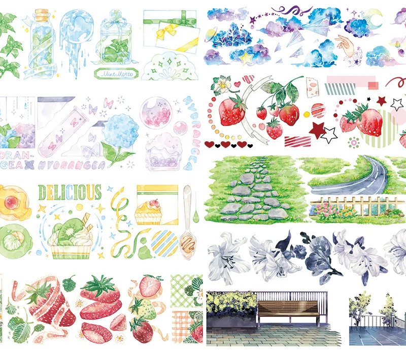 New Collage Journal Book Film Paper Washi Tape Sticker Supplies Fruit Landscaping Perfume Lily
New Collage Journal Book Film Paper Washi Tape Sticker Supplies Fruit Landscaping Perfume Lily
