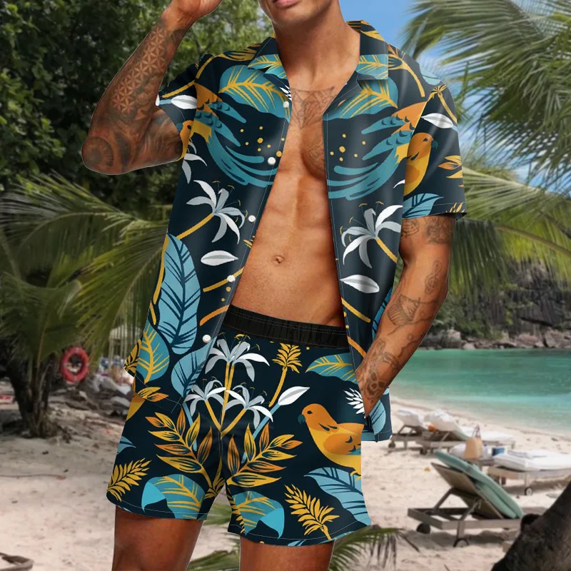 Men's Tracksuit Casual Summer Beach Short Sleeve Shirt and shorts Suit Vacation Hawaiian two-Piece Set Male Clothing Streetwear
Men's Tracksuit Casual Summer Beach Short Sleeve Shirt and shorts Suit Vacation Hawaiian two-Piece Set Male Clothing Streetwear