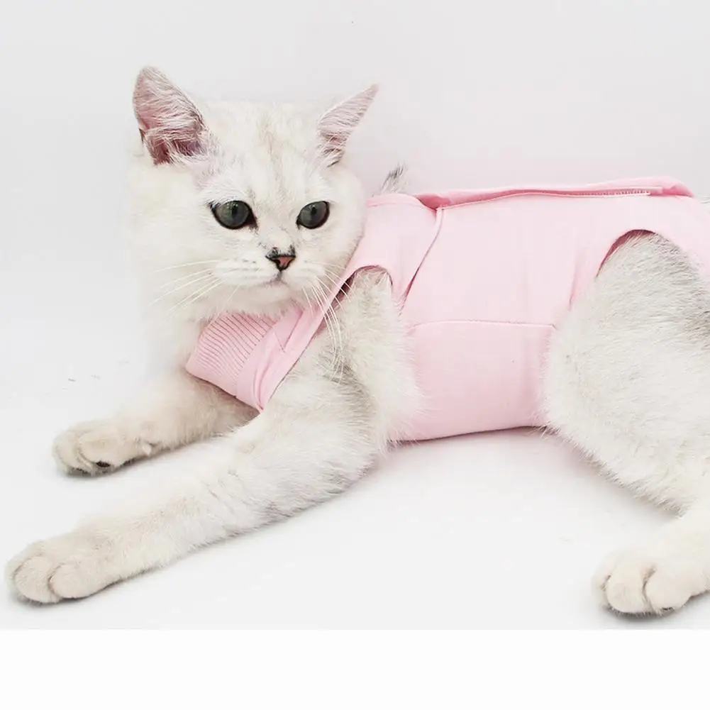 

Cat Recovery Suit Jumpsuit Sterilization Care Pet Kitten Anti Bite Prevent Lick After Surgery Wear Vest Weaning Suit