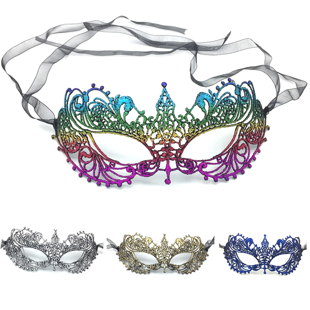 

Новинка Женская пикантная ажурная кружевная маскарадная бронзовая маска для лица Принцесса для вечерние ринки косплей на выпускной костюм для ночного клуба маска для глаз