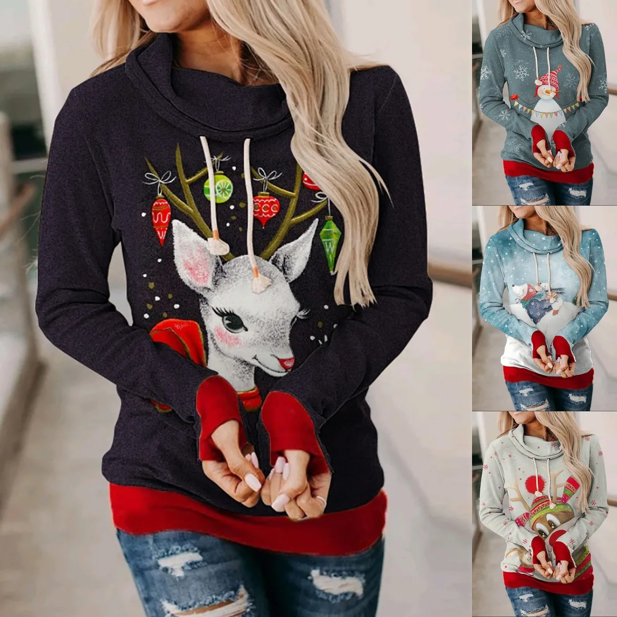 Women's Christmas Elements Multi-Pattern Printed Sweatshirt Winter 2022 Long Sleeve Cute Fashion Hoodie Casual Loose Sweatshirt
Women's Christmas Elements Multi-Pattern Printed Sweatshirt Winter 2022 Long Sleeve Cute Fashion Hoodie Casual Loose Sweatshirt