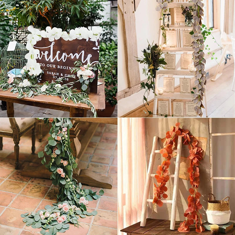 2/1M Green Eucalyptus Leaves Rattan Flower Garland Vine Rustic Wedding Decoration Fake Plant Wall Hanging Wreath Party Crafts
2/1M Green Eucalyptus Leaves Rattan Flower Garland Vine Rustic Wedding Decoration Fake Plant Wall Hanging Wreath Party Crafts