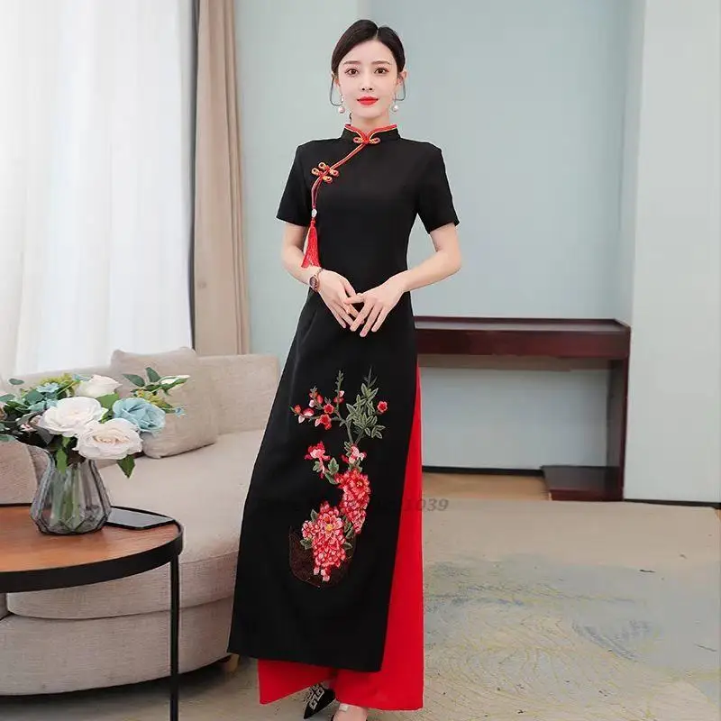 2022 woman aodai vietnam traditional clothing ao dai vietnam robe+pants set vietnam traditional clothing improved cheongsam
2022 woman aodai vietnam traditional clothing ao dai vietnam robe+pants set vietnam traditional clothing improved cheongsam