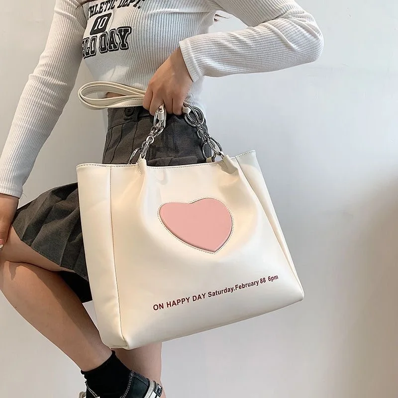 2023 New Love Tote Bag Women's Hot Sale Large Capacity Student Classroom Leisure Commuting Versatile One Shoulder Girls' Bag
2023 New Love Tote Bag Women's Hot Sale Large Capacity Student Classroom Leisure Commuting Versatile One Shoulder Girls' Bag