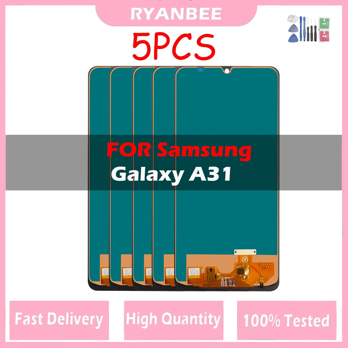 ЖК-дисплей Amoled для SAMSUNG GALAXY A31 A315 A315F/DS SM-A315F A315G, дисплей с сенсорным экраном и дигитайзером в сборе с рамкой, 5 шт./партия
ЖК-дисплей Amoled для SAMSUNG GALAXY A31 A315 A315F/DS SM-A315F A315G, дисплей с сенсорным экраном и дигитайзером в сборе с рамкой, 5 шт./партия