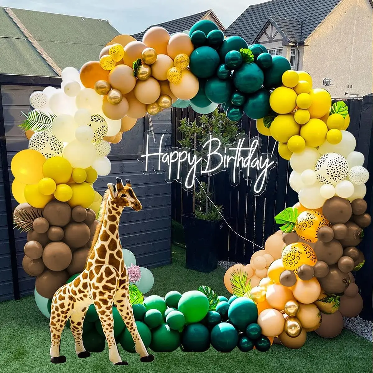 115PCS Yelllow Teal Blue Coffee White Apricot Balloons Garland Kit for Baby Shower Wedding Wild One 1st Birthday Decoration.
115PCS Yelllow Teal Blue Coffee White Apricot Balloons Garland Kit for Baby Shower Wedding Wild One 1st Birthday Decoration.