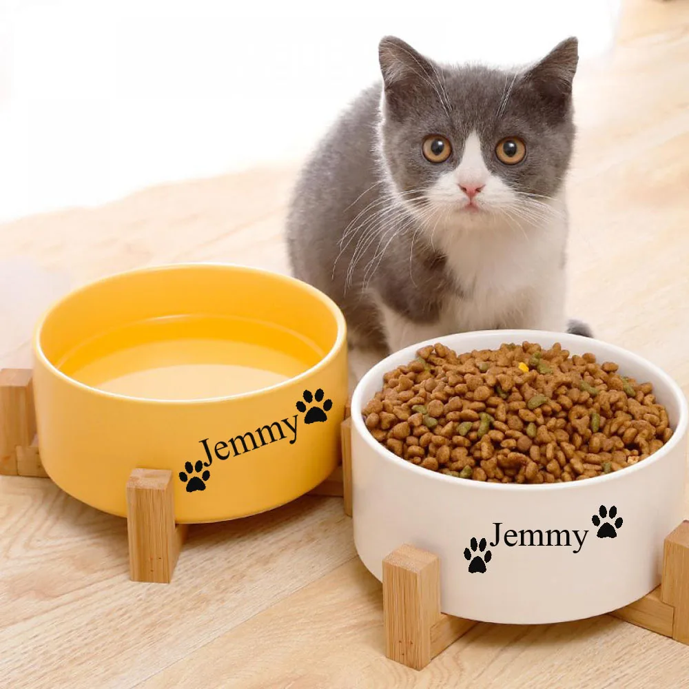 Personalize Ceramic Pet Bowl Cat Puppy Feeding Supplies Free Name Print Double Pet Bowls Dog Food Water Feeder Dog Accessories
Personalize Ceramic Pet Bowl Cat Puppy Feeding Supplies Free Name Print Double Pet Bowls Dog Food Water Feeder Dog Accessories