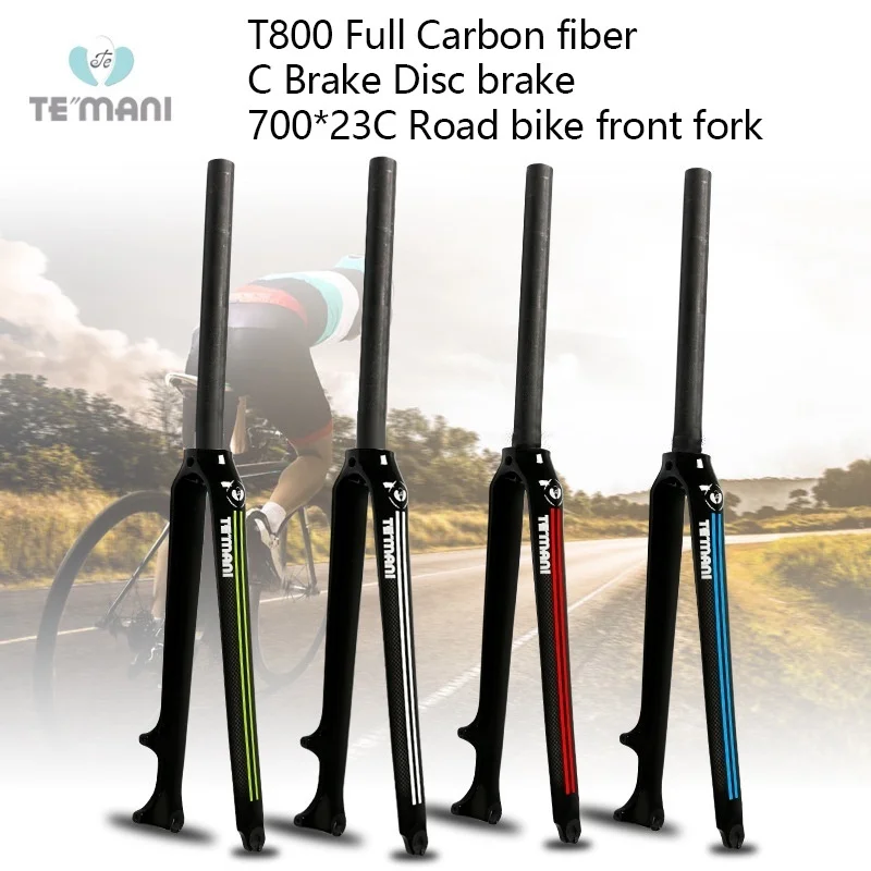 

Велосипедная вилка T800 полностью из углеродного волокна 700C 28,6 мм, велосипедная Тормозная вилка для горного и дорожного велосипеда, сверхлег...