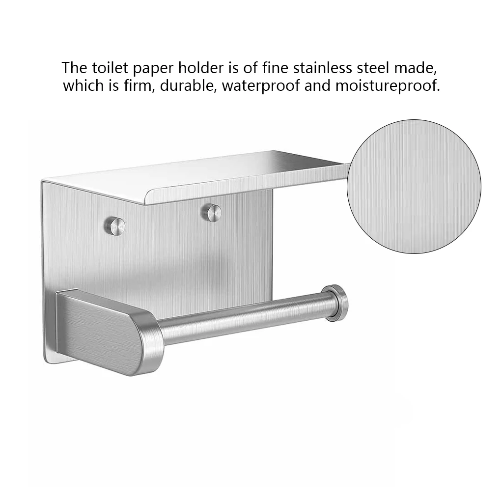 Stainless Steel Toilet Paper Holder Anti-rust Waterproof Wall-mounted Bathroom Office Building Tissues Stand Rack Black
Stainless Steel Toilet Paper Holder Anti-rust Waterproof Wall-mounted Bathroom Office Building Tissues Stand Rack Black