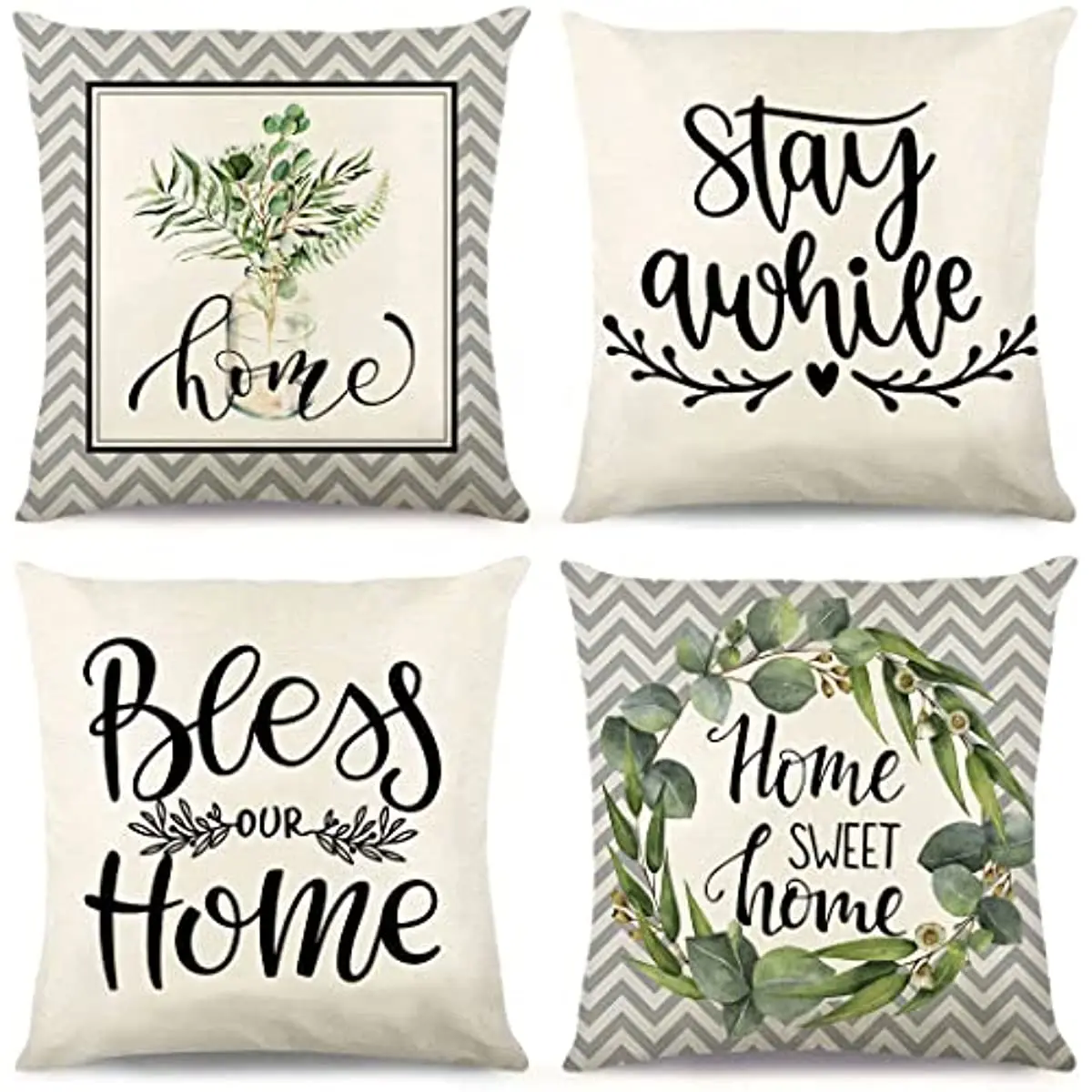Cottage Pillowcase, 4-piece Spring Eucalyptus Leaf Pillowcase for Home Decoration
Cottage Pillowcase, 4-piece Spring Eucalyptus Leaf Pillowcase for Home Decoration