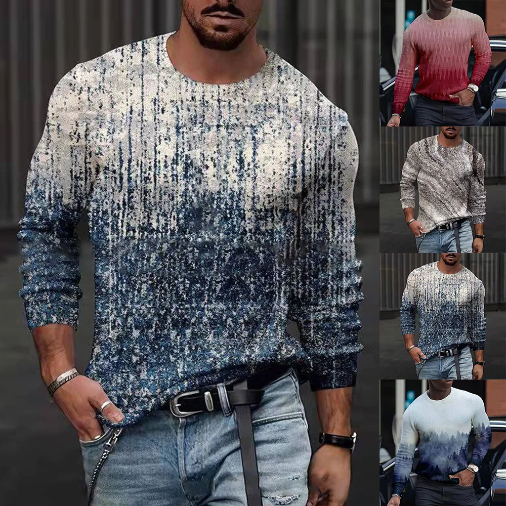 Men Casual Slim Round Neck Printed Long Sleeve Muscle Jumper Pullover T Shirts Dress Tee Tops Mens Print Fashion Tops
Men Casual Slim Round Neck Printed Long Sleeve Muscle Jumper Pullover T Shirts Dress Tee Tops Mens Print Fashion Tops