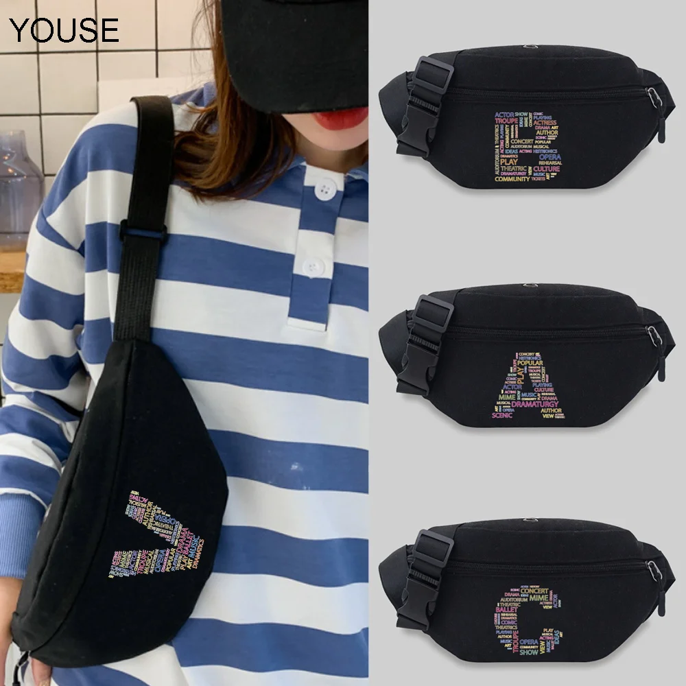 Trend Text Lettern Pattern Waist Bag Chest Bags Unisex Student Printing Leisure Sports Bum bag Wild Fanny pack 
Trend Text Lettern Pattern Waist Bag Chest Bags Unisex Student Printing Leisure Sports Bum bag Wild Fanny pack