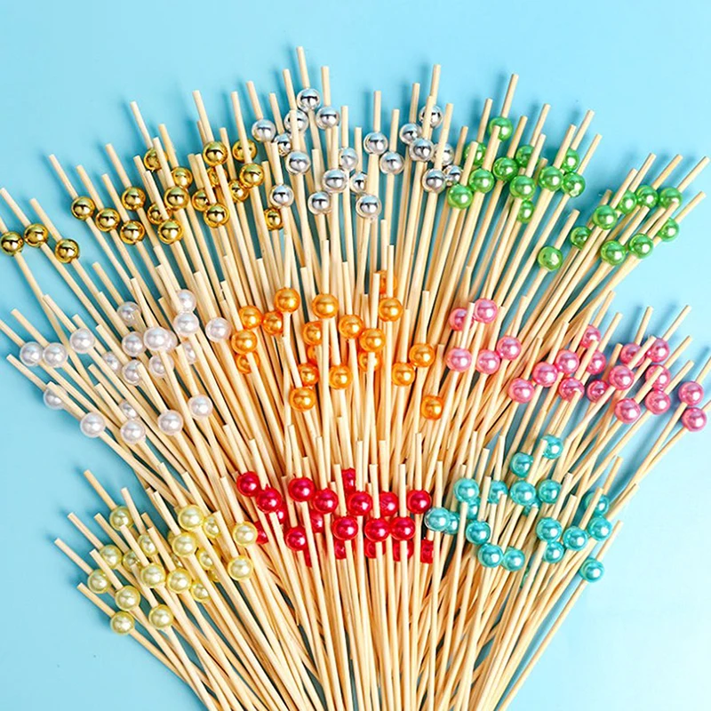 20pcs Party Dessert Table Decoration Cocktail Picks Pearl Bamboo Skewer Cake Insert Disposable Fruit Sticks
20pcs Party Dessert Table Decoration Cocktail Picks Pearl Bamboo Skewer Cake Insert Disposable Fruit Sticks