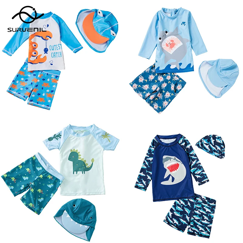 Swimsuit Children Long Sleeves Bathing Suit Kids UPF50 Anti-UV Boys Swimwear Shark Dinosaur Print Summer Toddler Baby Beach Wear
Swimsuit Children Long Sleeves Bathing Suit Kids UPF50 Anti-UV Boys Swimwear Shark Dinosaur Print Summer Toddler Baby Beach Wear
