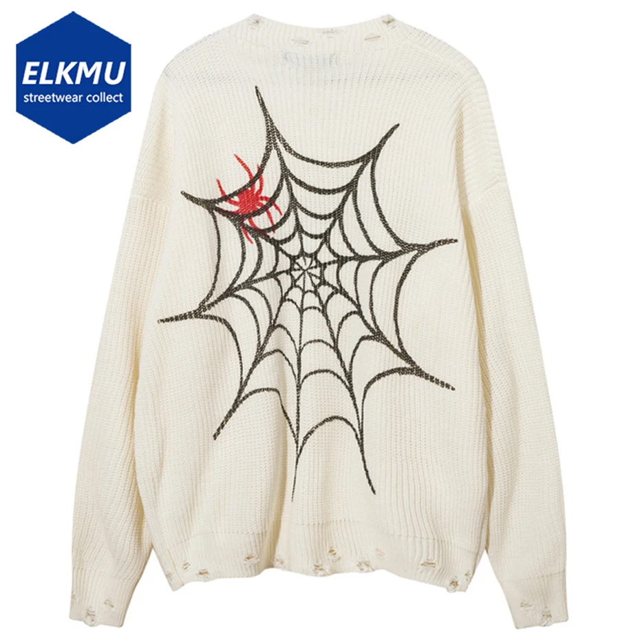 Beige Ripped Sweater Net Printed Harajuku Streetwear Hip Hop Oversized Sweaters Men 2023 Fashion Loose Knitted Pullover Jumper
Beige Ripped Sweater Net Printed Harajuku Streetwear Hip Hop Oversized Sweaters Men 2023 Fashion Loose Knitted Pullover Jumper
