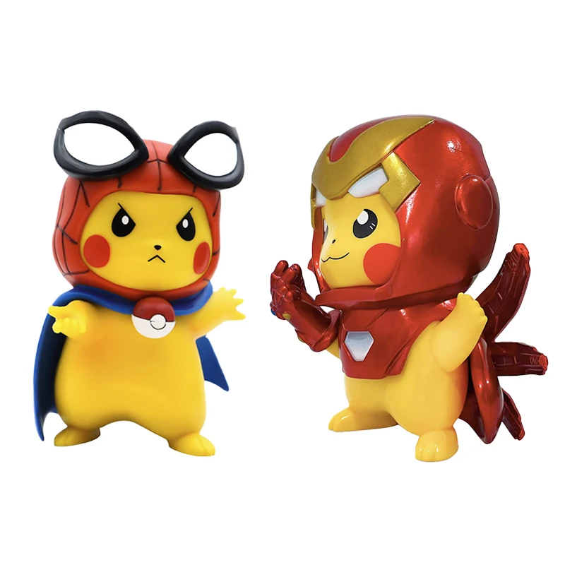 Pokemon Anime Pikachu Cosplay The Avengers Spider-Man Iron-Man Q Edition Exquisite Figurine Kawaii Fashion Children's Toys
Pokemon Anime Pikachu Cosplay The Avengers Spider-Man Iron-Man Q Edition Exquisite Figurine Kawaii Fashion Children's Toys