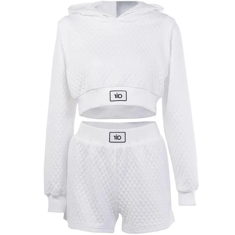 Women Two-Piece Set Spring Summer Hooded Sweatshirt Letter Print Shorts Suit Fashion Casual White Long Sleeve Top 
Women Two-Piece Set Spring Summer Hooded Sweatshirt Letter Print Shorts Suit Fashion Casual White Long Sleeve Top