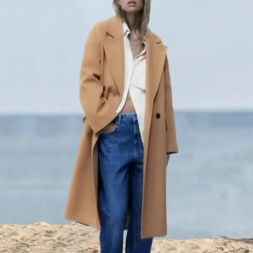 2023 Autumn Winter New Women's Unisex Mid Length Jacket Double Breasted Windbreaker Pockets Loose Long Sleeve Trench Woolen Coat
2023 Autumn Winter New Women's Unisex Mid Length Jacket Double Breasted Windbreaker Pockets Loose Long Sleeve Trench Woolen Coat