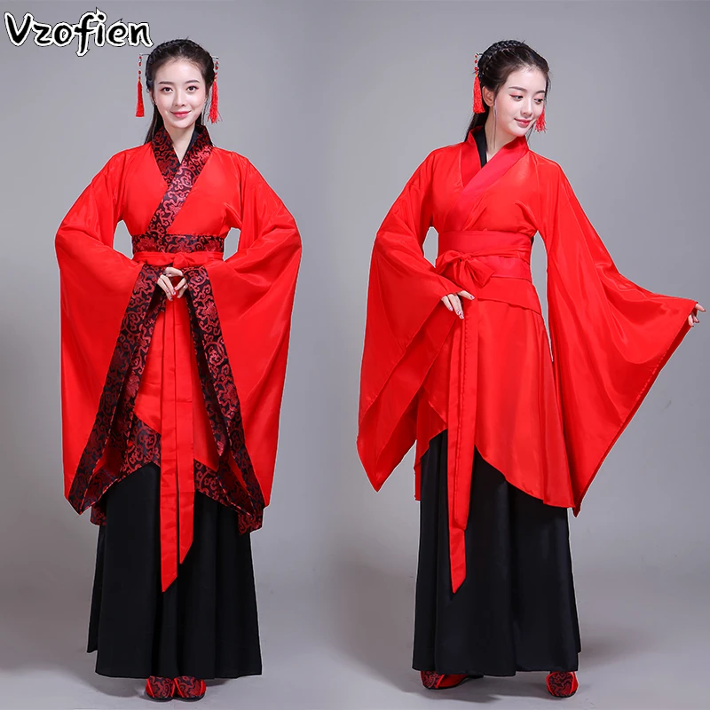 

Ancient Chinese Fairy Cosplay Costumes Red Hanfu Dress Traditional Women Tang Dynasty Princess Classical Dancer Show Wear