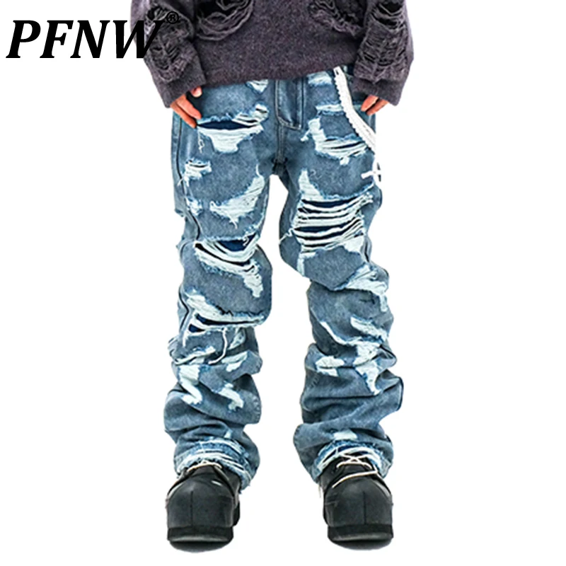 PFNW Spring Autumn New Men's High Street Vintage Tide Denim Jeans Solid Color Hole Trendy Casual Straight Niche Pants 28A1001
PFNW Spring Autumn New Men's High Street Vintage Tide Denim Jeans Solid Color Hole Trendy Casual Straight Niche Pants 28A1001