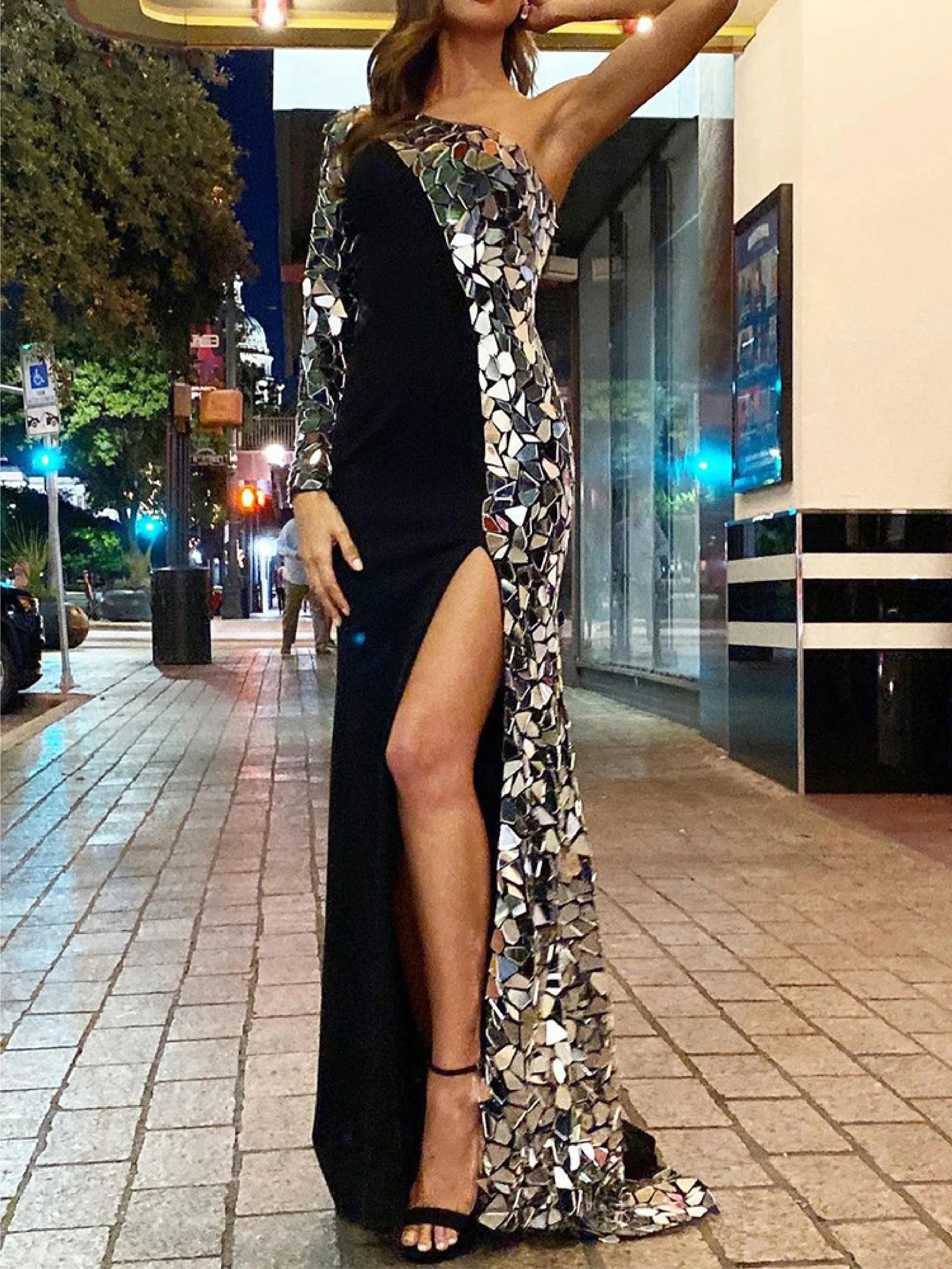 One Shoulder Maxi Dress Women Full Length Prom Robe Side Split Asymmetrical Vestido Lady Girl Sexy Elegant Party New Years Eve
One Shoulder Maxi Dress Women Full Length Prom Robe Side Split Asymmetrical Vestido Lady Girl Sexy Elegant Party New Years Eve