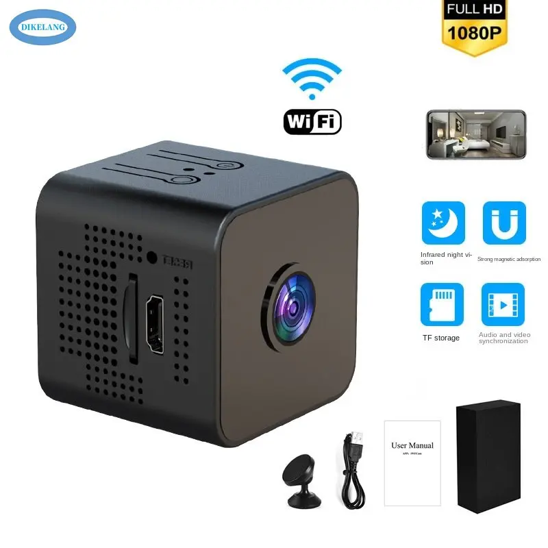 Mini Square Security Camera with HD 1080p WiFi Remote Control Night Vision DV Camera
Mini Square Security Camera with HD 1080p WiFi Remote Control Night Vision DV Camera