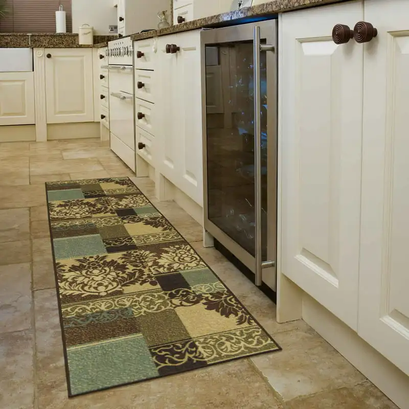 Rubberback Damask 2x5 Indoor Runner Rug Brown/Green
Rubberback Damask 2x5 Indoor Runner Rug Brown/Green