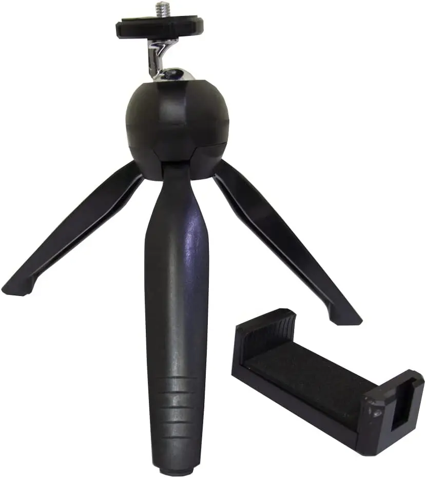 2023 Tripé compacto/Grip de mão para celular com cabeça giratória 360° e altura de 19 5 cm
2023 Tripé compacto/Grip de mão para celular com cabeça giratória 360° e altura de 19 5 cm