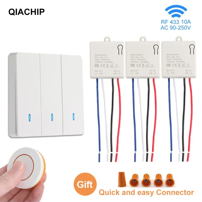 difodaWireless Smart Switch Light RF 433Mhz Wall Panel Switch with Remote Control Mini Relay Receiver 220V Led Light Lamp Fan
difodaWireless Smart Switch Light RF 433Mhz Wall Panel Switch with Remote Control Mini Relay Receiver 220V Led Light Lamp Fan