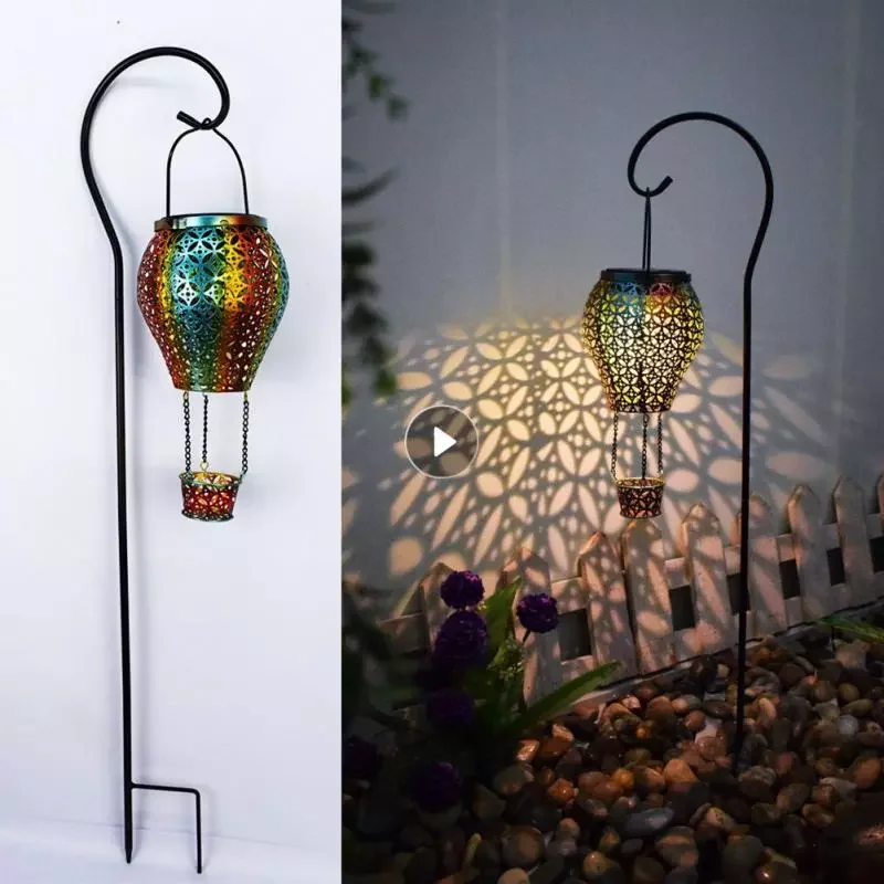Outdoor Solar Wrought Iron Lantern Hollow Hot Air Balloon Landscape Garden Light Outdoor Garden Decoration Flood Light
Outdoor Solar Wrought Iron Lantern Hollow Hot Air Balloon Landscape Garden Light Outdoor Garden Decoration Flood Light