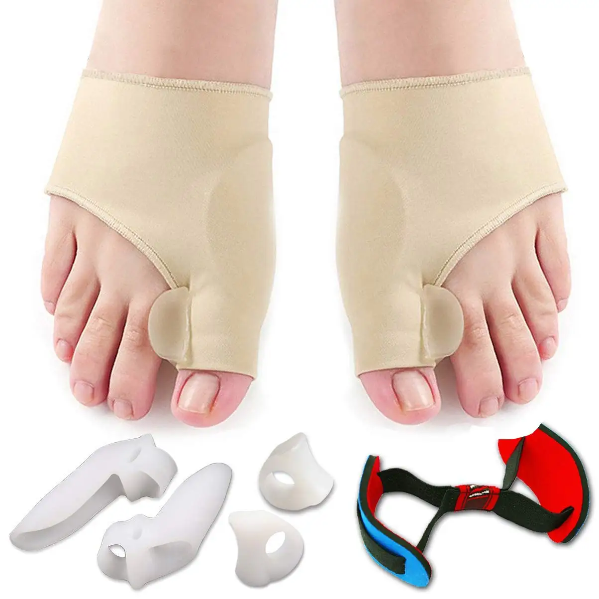 Bunion Corrector for Women Men Big Toe Separator Pain Relief Protector Sleeves Kit Soft Pedicure Socks Bunion Straightener
Bunion Corrector for Women Men Big Toe Separator Pain Relief Protector Sleeves Kit Soft Pedicure Socks Bunion Straightener