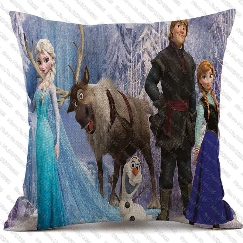 DISNEY Princess Frozen Cartoon Cushion Cover Lovely Aisha Linen Pillowcase 45*45cm Children's Gifts Подушка Funda Cojin
DISNEY Princess Frozen Cartoon Cushion Cover Lovely Aisha Linen Pillowcase 45*45cm Children's Gifts Подушка Funda Cojin