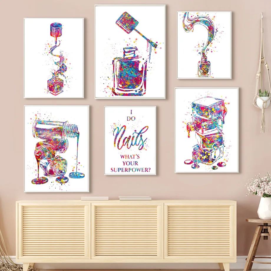 Nail Polish Watercolor Nordic Poster Makeup Beauty Salon Wall Art Print Canvas Painting Beauty Decor Pictures For Living Room
Nail Polish Watercolor Nordic Poster Makeup Beauty Salon Wall Art Print Canvas Painting Beauty Decor Pictures For Living Room