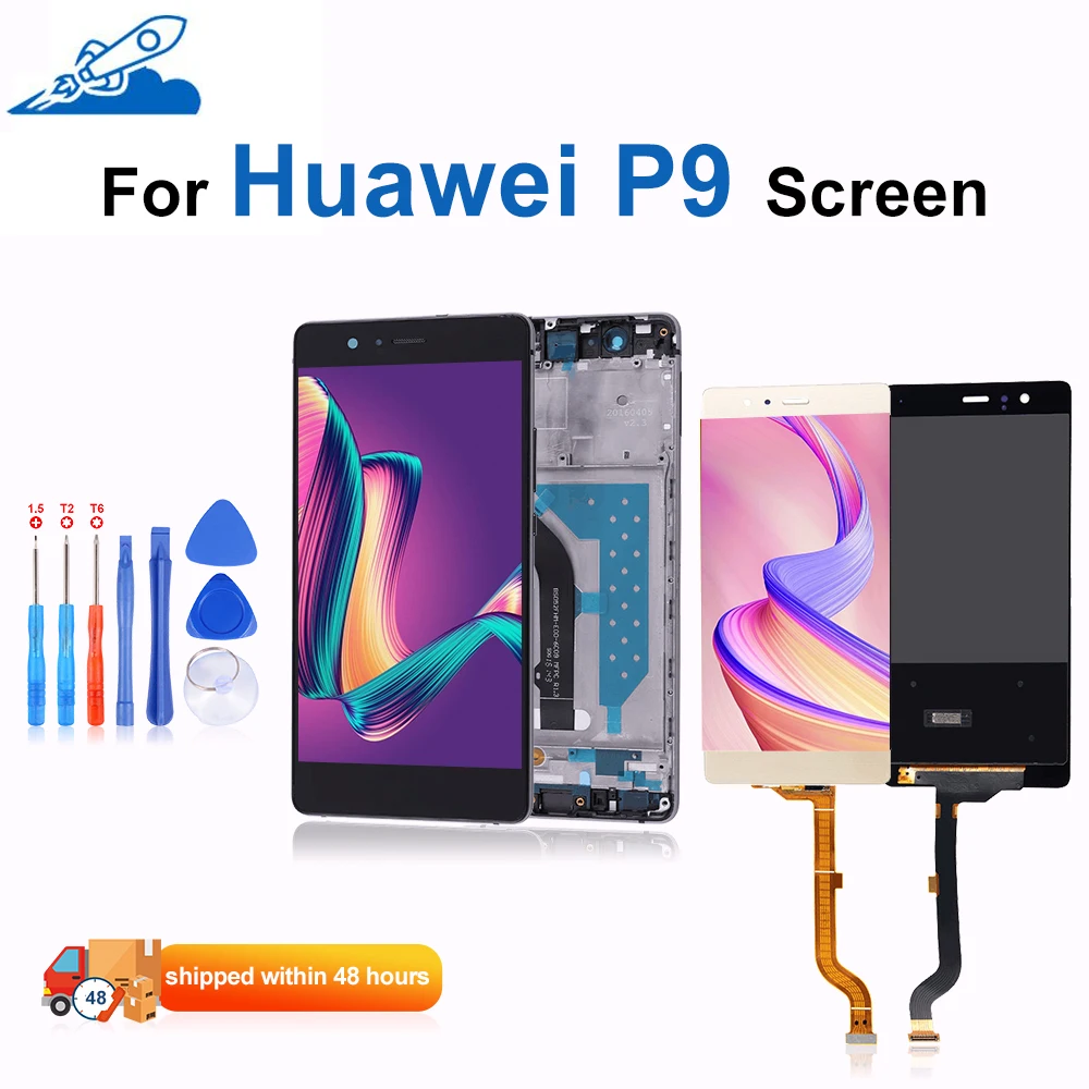 Grade A+ 5.2'' LCD Display For Huawei P9 Touch Screen OEM Quality Digitizer Replacement Assembly With Frame Tested Well EVA-L19
Grade A+ 5.2'' LCD Display For Huawei P9 Touch Screen OEM Quality Digitizer Replacement Assembly With Frame Tested Well EVA-L19
