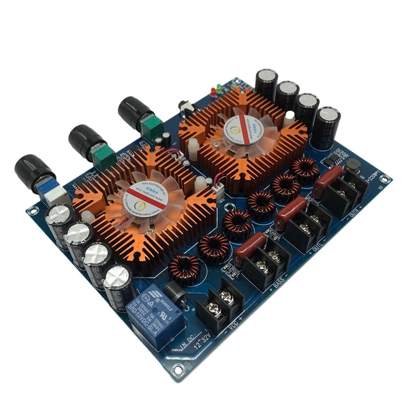 

Amplifier Board XH-A128 Digital Power Amplifier Board Fan TDA7498ETR Dual 160W Stage Speaker