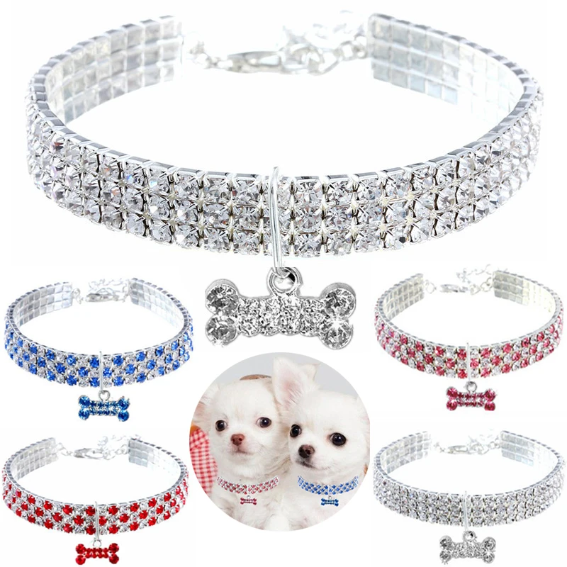 Bling Pet Dog Collar Fashion Bone Pendant Crystal Diamond Cat Collars For Small Medium Dogs Jewelry Necklace Pets Accessories
Bling Pet Dog Collar Fashion Bone Pendant Crystal Diamond Cat Collars For Small Medium Dogs Jewelry Necklace Pets Accessories